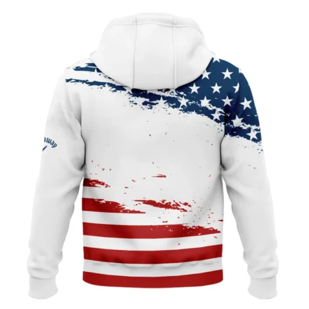 124th U.S. Open Pinehurst Special Version Callaway Zipper Hoodie Shirt Blue Red White Color Zipper Hoodie Shirt