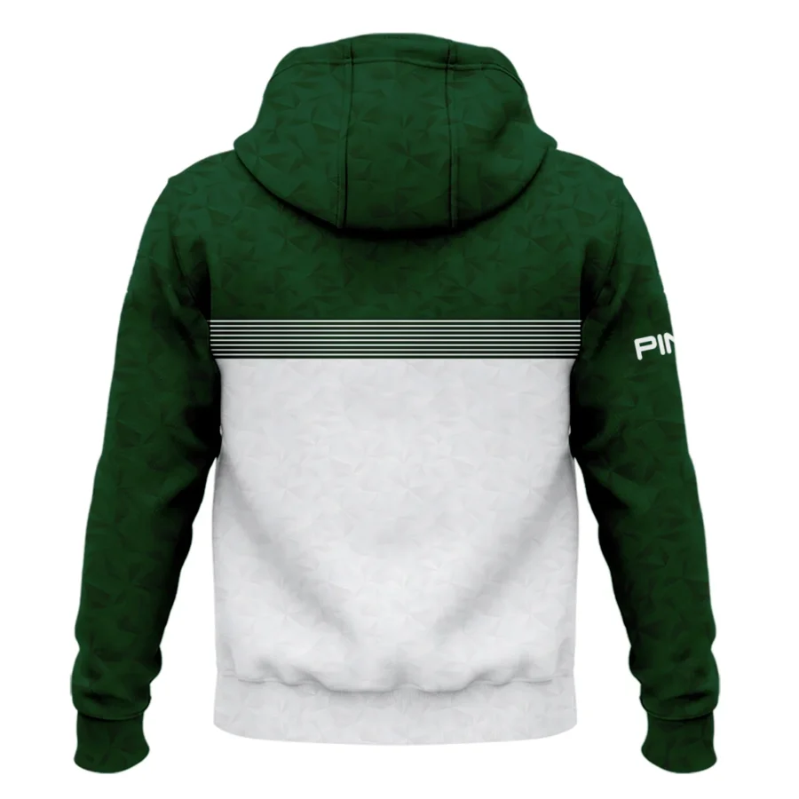 Masters Tournament Ping Zipper Hoodie Shirt White Pattern White Geometric Abstract Polygon Shape Zipper Hoodie Shirt