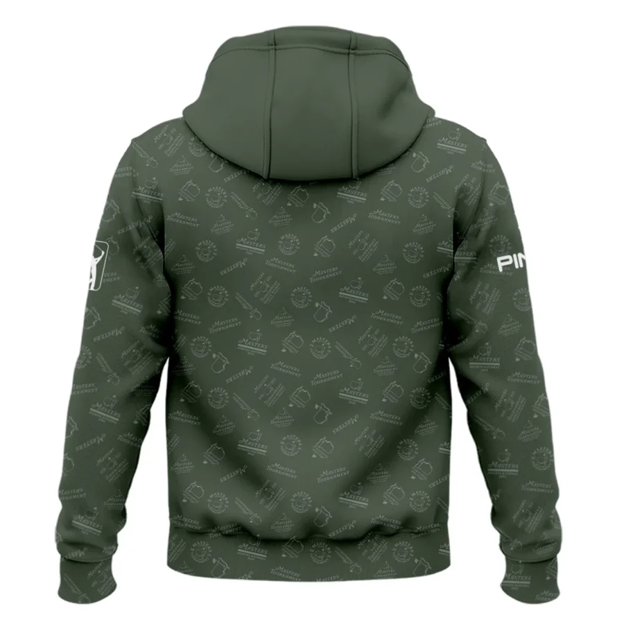 2024 Golf Pattern Masters Tournament Ping Zipper Hoodie Shirt Dark Green Pattern All Over Print Zipper Hoodie Shirt