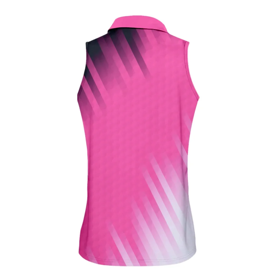 Golf 79th U.S. Women’s Open Lancaster Callaway Sleeveless Polo Shirt Pink Color All Over Print Sleeveless Polo Shirt For Woman