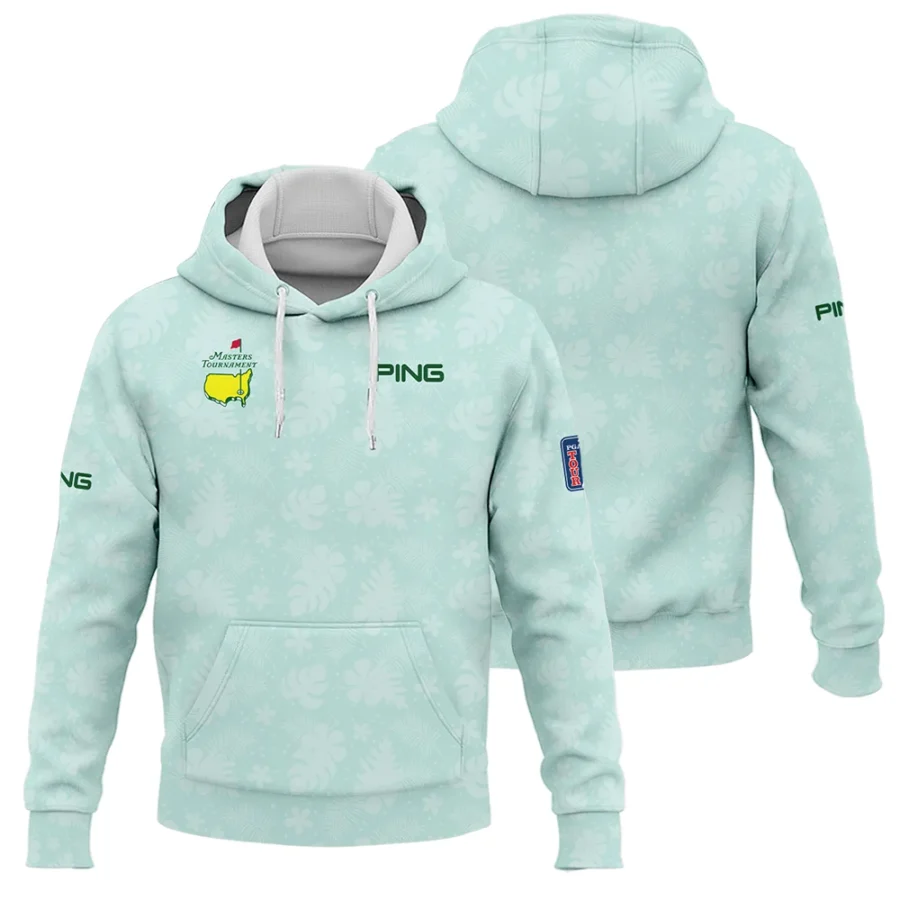 Ping Masters Tournament Sports Hoodie Shirt Green Pastel Floral Hawaiian Pattern All Over Print Hoodie Shirt