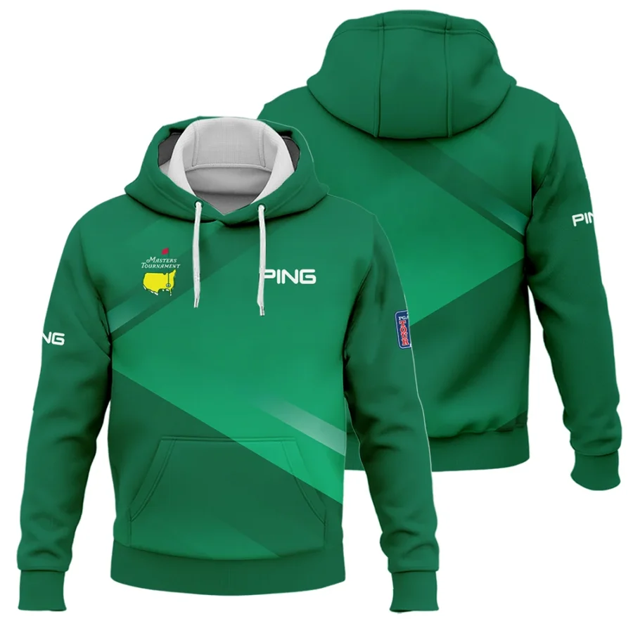 Ping Masters Tournament Golf Hoodie Shirt Green Gradient Pattern Sports All Over Print Hoodie Shirt