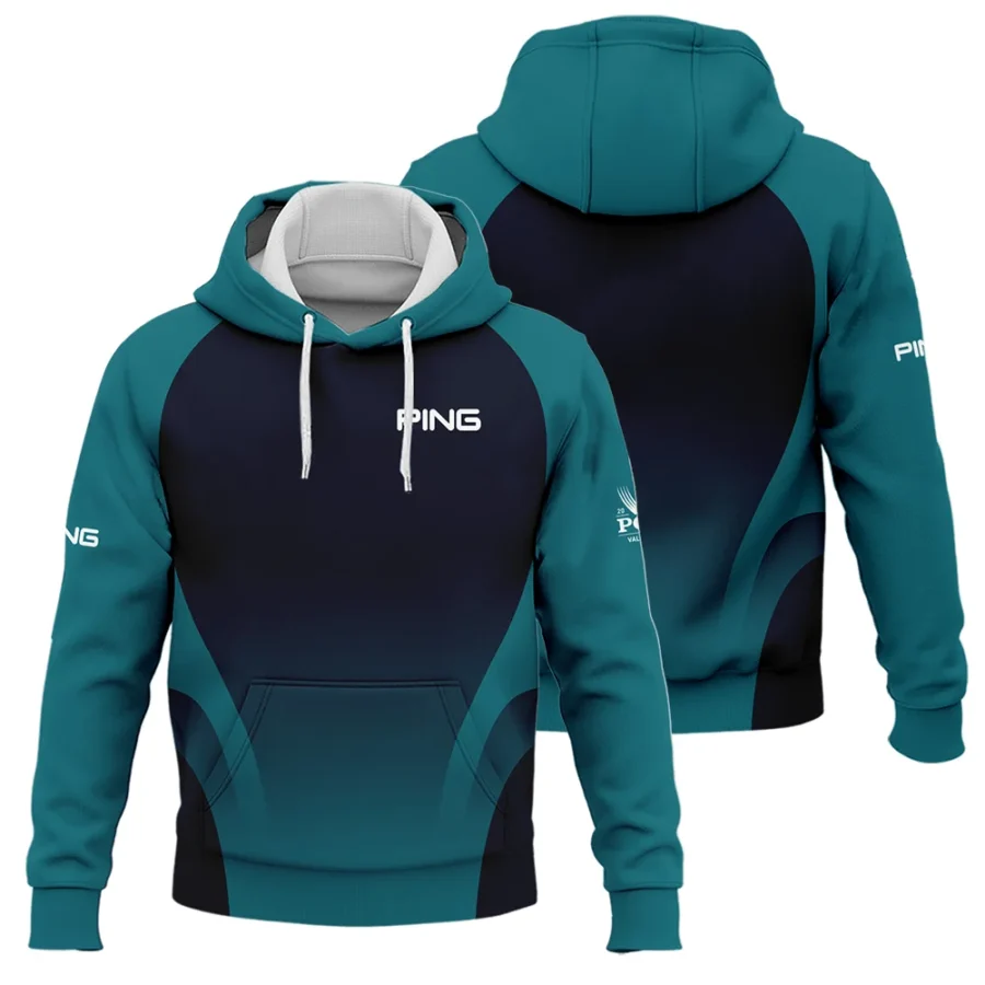 2024 PGA Championship Ping Golf Hoodie Shirt Dark Cyan Very Dark Blue Gradient Golf Sports All Over Print Hoodie Shirt