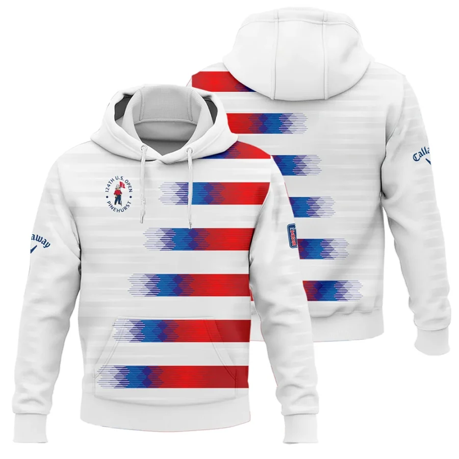 Callaway 124th U.S. Open Pinehurst Golf Sport Hoodie Shirt Blue Red White Abstract All Over Print Hoodie Shirt