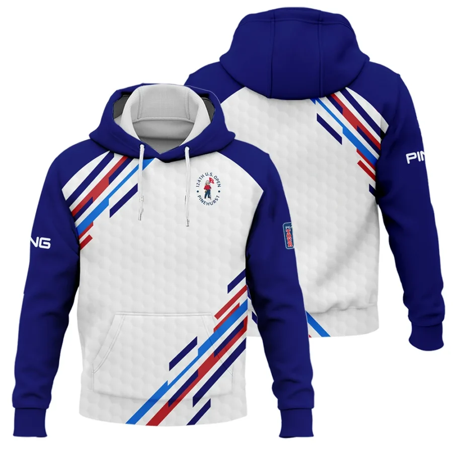 Golf Sport Ping 124th U.S. Open Pinehurst Hoodie Shirt Blue Red Golf Pattern White All Over Print Hoodie Shirt