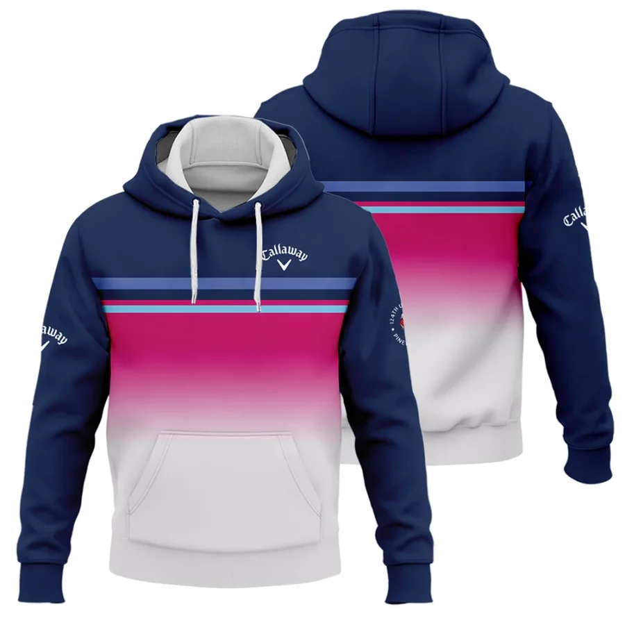 Sport Callaway 124th U.S. Open Pinehurst Hoodie Shirt White Strong Pink Very Dark Blue Pattern  All Over Print Hoodie Shirt