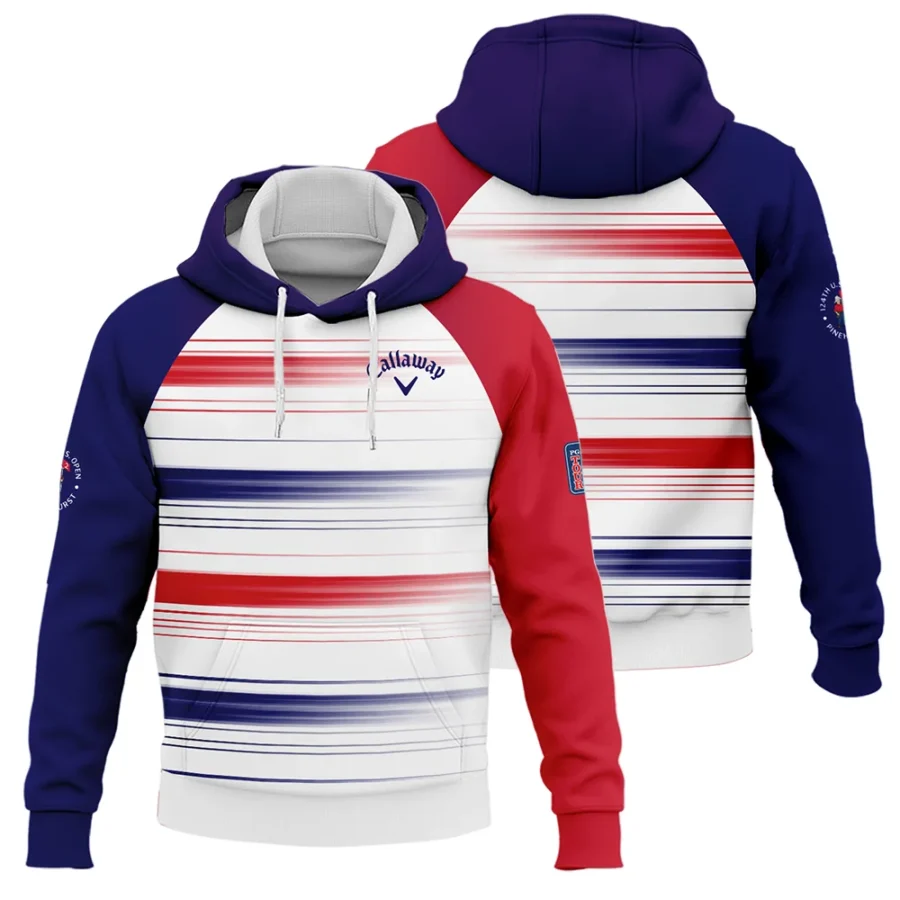 Sport Callaway 124th U.S. Open Pinehurst Hoodie Shirt Straight Lines Blue Red Hoodie Shirt