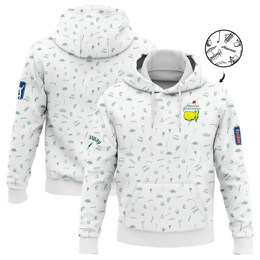 Golf Sport Masters Tournament Callaway Hoodie Shirt Sports Augusta Icons Pattern White Green Hoodie Shirt