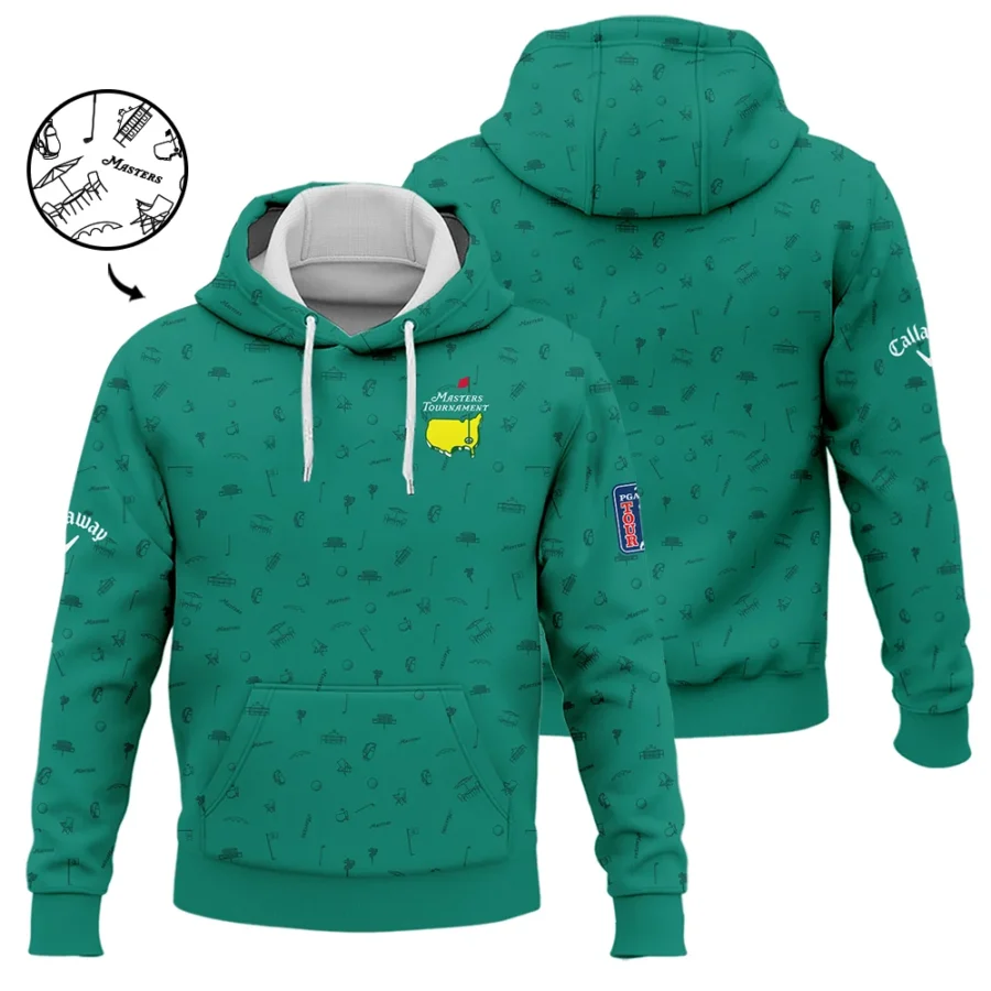 Golf Masters Tournament Callaway Hoodie Shirt Augusta Icons Pattern Green Golf Sports All Over Print Hoodie Shirt