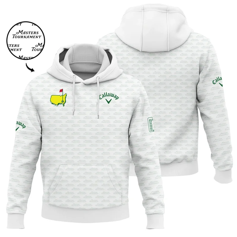 Masters Tournament Golf Callaway Hoodie Shirt Logo Text Pattern White Green Golf Sports All Over Print Hoodie Shirt