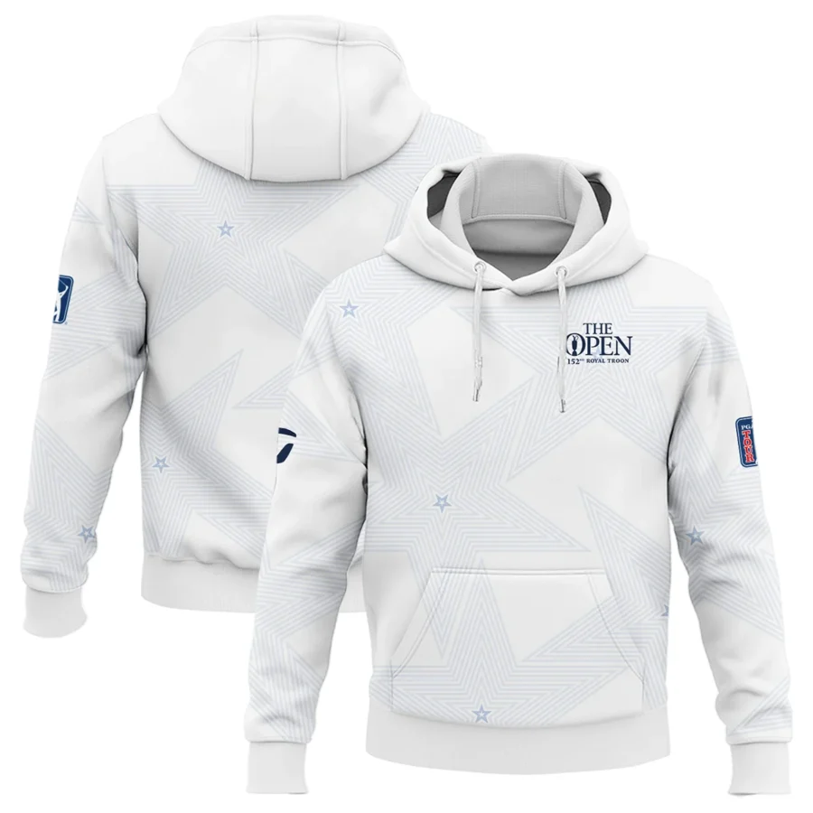 The 152nd Open Championship Golf Sport Taylor Made Hoodie Shirt Sports Star Sripe White Navy Hoodie Shirt