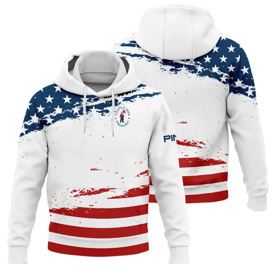 124th U.S. Open Pinehurst Special Version Ping Hoodie Shirt Blue Red White Color Hoodie Shirt