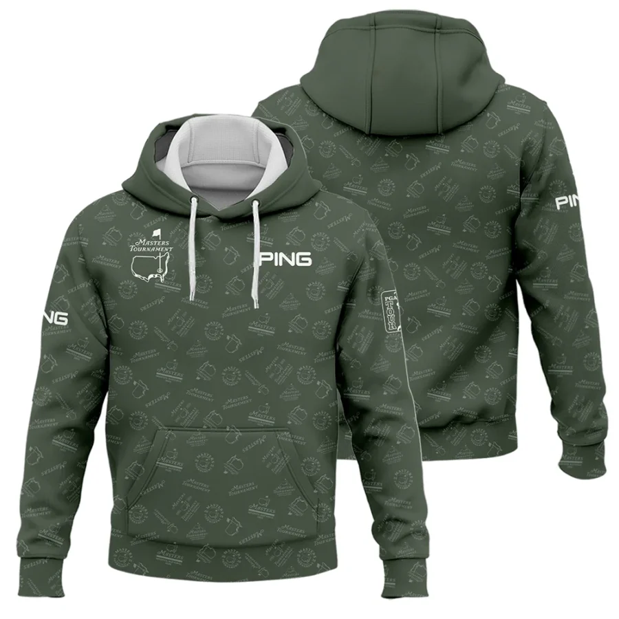 2024 Golf Pattern Masters Tournament Ping Hoodie Shirt Dark Green Pattern All Over Print Hoodie Shirt