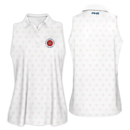 Golf Pattern 79th U.S. Women’s Open Lancaster Ping Long Polo Shirt White Color All Over Print Long Polo Shirt For Woman