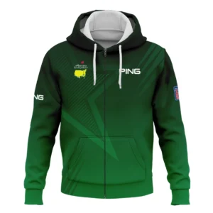 Ping Masters Tournament Quarter-Zip Jacket Dark Green Gradient Star Pattern Golf Sports Quarter-Zip Jacket