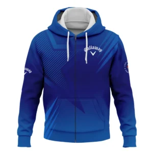 124th U.S. Open Pinehurst No.2 Callaway Hoodie Shirt Dark Blue Gradient Star Pattern Hoodie Shirt