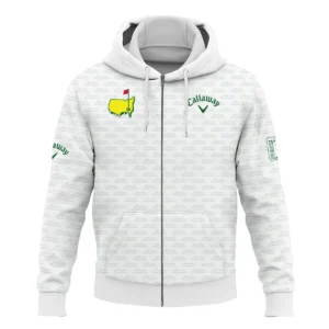 Masters Tournament Golf Callaway Quarter-Zip Jacket Logo Text Pattern White Green Golf Sports All Over Print Quarter-Zip Jacket