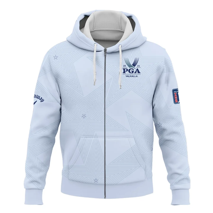 2024 PGA Championship Valhalla Golf Callaway Zipper Hoodie Shirt Stars Lavender Mist Golf Sports All Over Print Zipper Hoodie Shirt