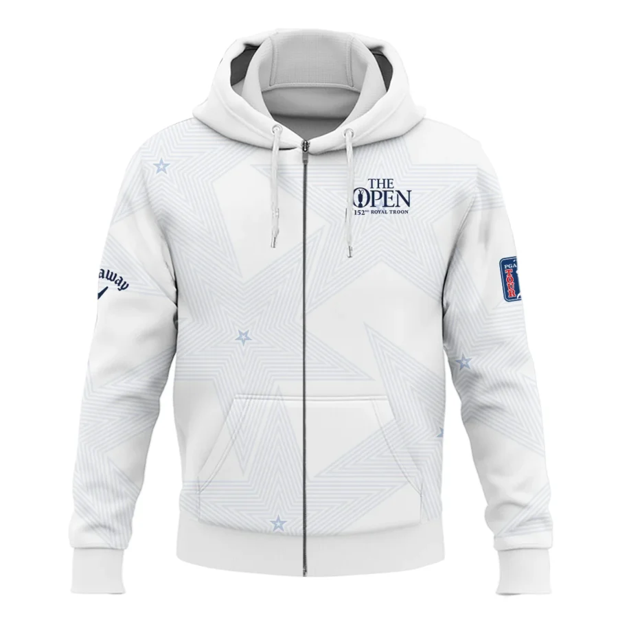 152nd The Open Championship Golf Callaway Zipper Hoodie Shirt Stars White Navy Golf Sports All Over Print Zipper Hoodie Shirt