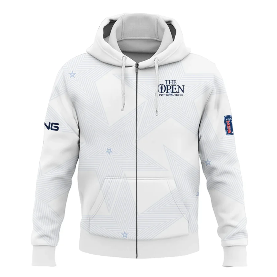 152nd The Open Championship Golf Ping Zipper Hoodie Shirt Stars White Navy Golf Sports All Over Print Zipper Hoodie Shirt