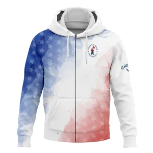 124th U.S. Open Pinehurst Golf Callaway Hoodie Shirt Stars Blue Red Watercolor Golf Sports All Over Print Hoodie Shirt