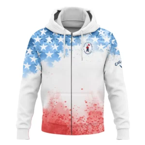 Special Version 124th U.S. Open Pinehurst Callaway Quarter-Zip Jacket Watercolor Blue Red Stars Quarter-Zip Jacket