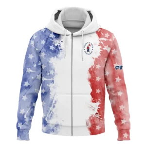 124th U.S. Open Pinehurst Special Version Ping Hoodie Shirt Blue Red Watercolor Hoodie Shirt