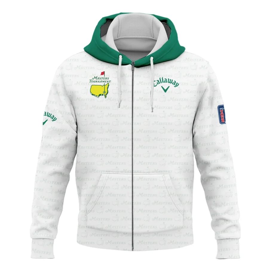 Pattern Masters Tournament Callaway Zipper Hoodie Shirt White Green Sport Love Clothing Zipper Hoodie Shirt