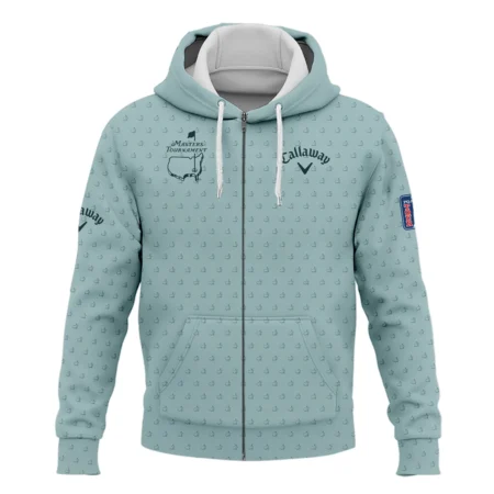 Golf Pattern Masters Tournament Callaway Zipper Hoodie Shirt Cyan Pattern All Over Print Zipper Hoodie Shirt