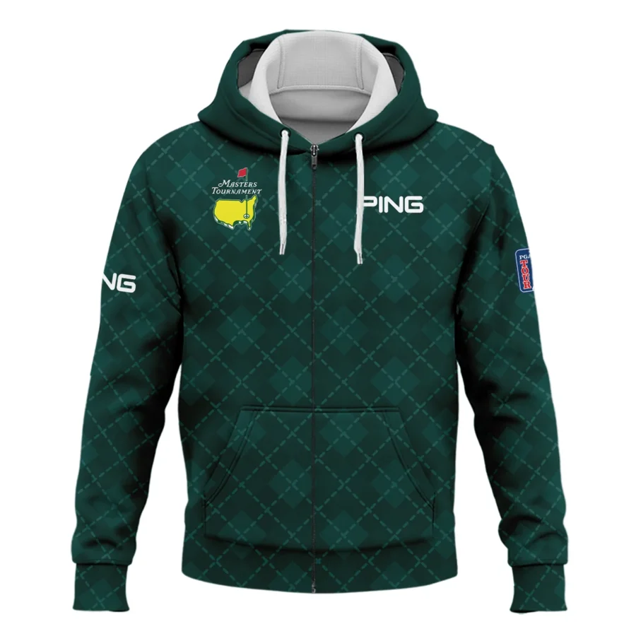 Golf Geometric Pattern Green Masters Tournament Ping Zipper Hoodie Shirt Style Classic Zipper Hoodie Shirt