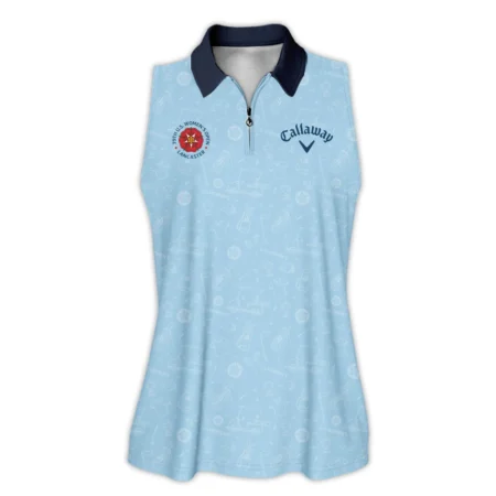 Golf Pattern Blue 79th U.s. Women Open Lancaster, Callaway Zipper Sleeveless Polo Shirt Golf Sport Zipper Sleeveless Polo Shirt