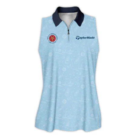 Golf Pattern Blue 79th U.s. Women Open Lancaster, Taylor Made Zipper Sleeveless Polo Shirt Golf Sport Zipper Sleeveless Polo Shirt For