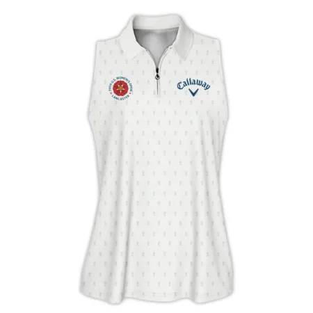 Golf Pattern Cup 79th U.s. Women Open Lancaster, Callaway Zipper Sleeveless Polo Shirt Golf Sport White Zipper Sleeveless Polo Shirt