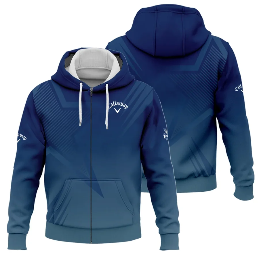 2024 PGA Championship Valhalla Golf Sport Callaway Zipper Hoodie Shirt Star Blue Gradient Straight Pattern Zipper Hoodie Shirt