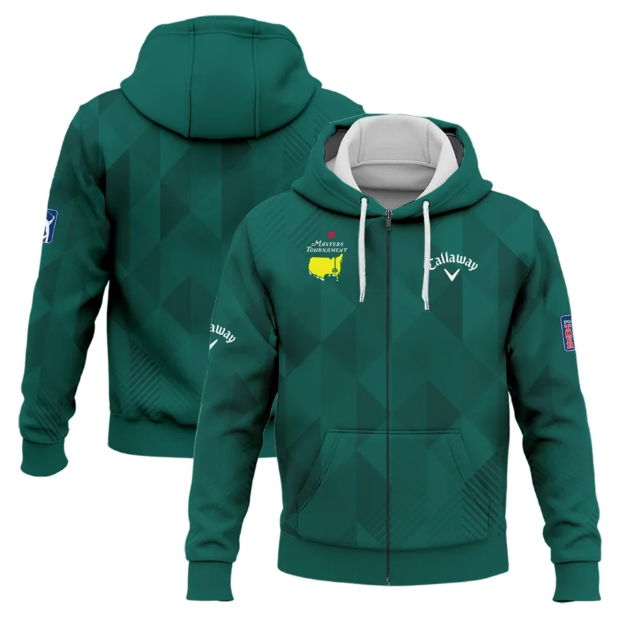 Masters Tournament Golf Sport Callaway Zipper Hoodie Shirt Sports Triangle Abstract Green Zipper Hoodie Shirt