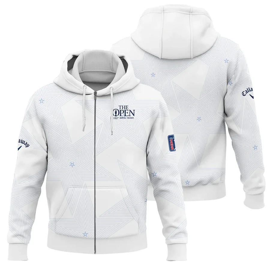 152nd The Open Championship Golf Callaway Zipper Hoodie Shirt Stars White Navy Golf Sports All Over Print Zipper Hoodie Shirt