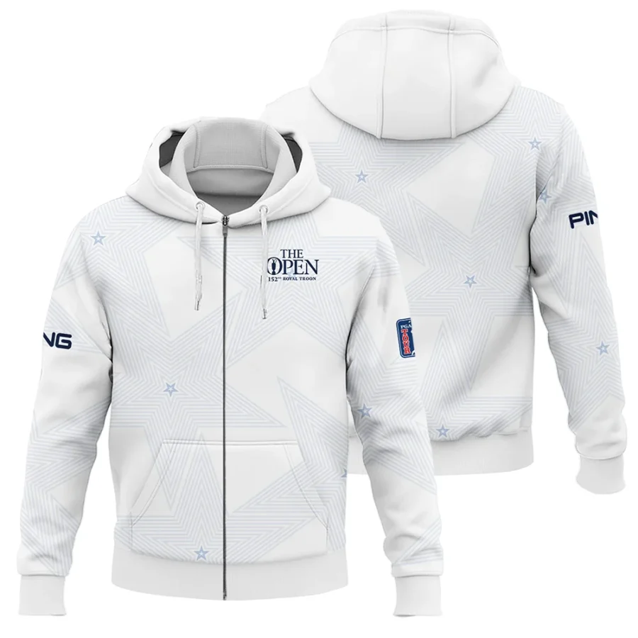 152nd The Open Championship Golf Ping Zipper Hoodie Shirt Stars White Navy Golf Sports All Over Print Zipper Hoodie Shirt