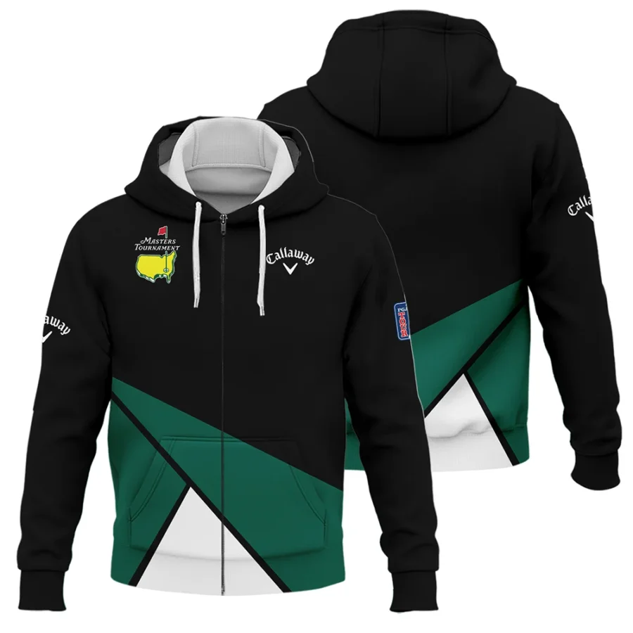 Golf Masters Tournament Callaway Zipper Hoodie Shirt Black And Green Golf Sports All Over Print Zipper Hoodie Shirt