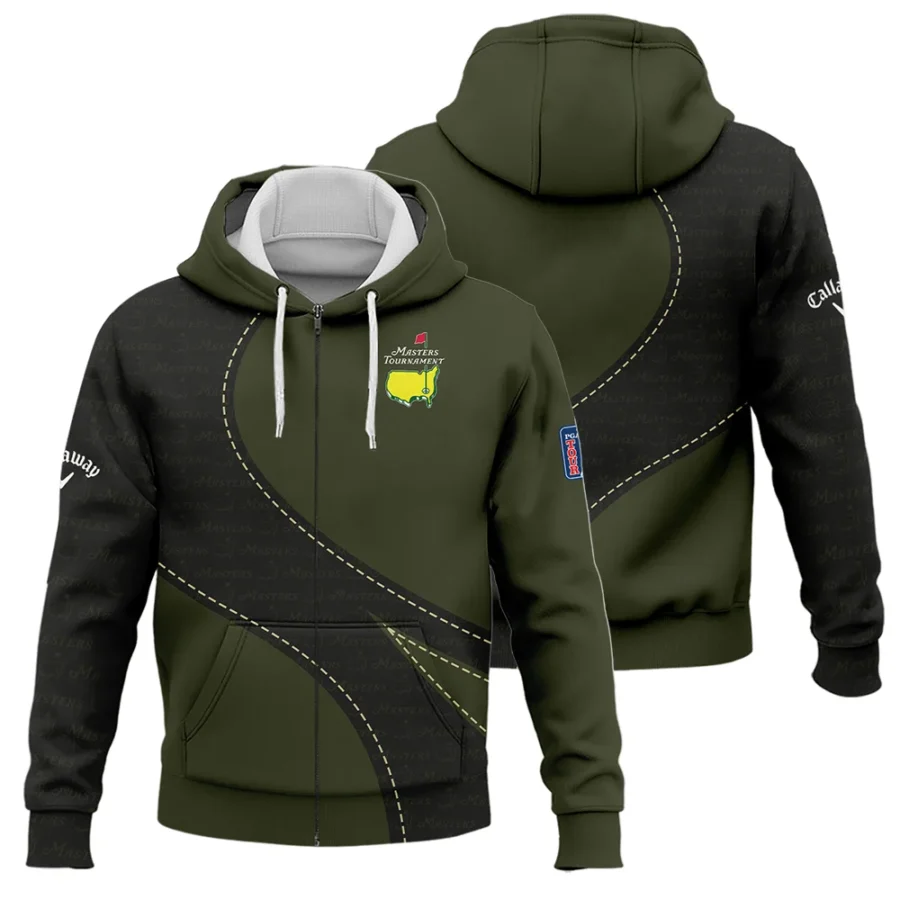 Pattern Military Green Masters Tournament Callaway Zipper Hoodie Shirt Style Classic Zipper Hoodie Shirt