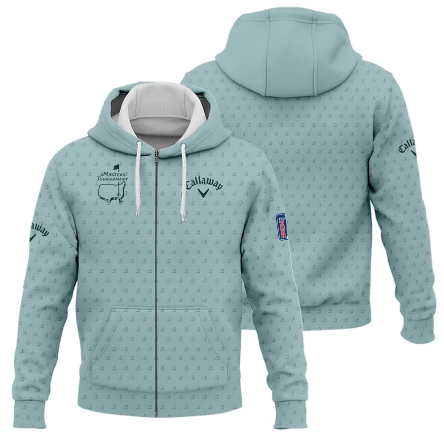 Golf Pattern Masters Tournament Callaway Zipper Hoodie Shirt Cyan Pattern All Over Print Zipper Hoodie Shirt