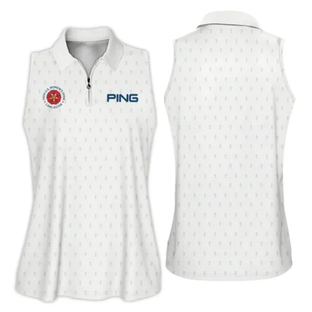 Golf Pattern Cup 79th U.s. Women Open Lancaster, Ping Zipper Sleeveless Polo Shirt Golf Sport White Zipper Sleeveless Polo Shirt