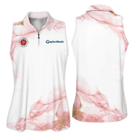 Pink Gold Marble 79th U.s. Women Open Lancaster, Taylor Made Zipper Sleeveless Polo Shirt Golf Sport Zipper Sleeveless Polo Shirt