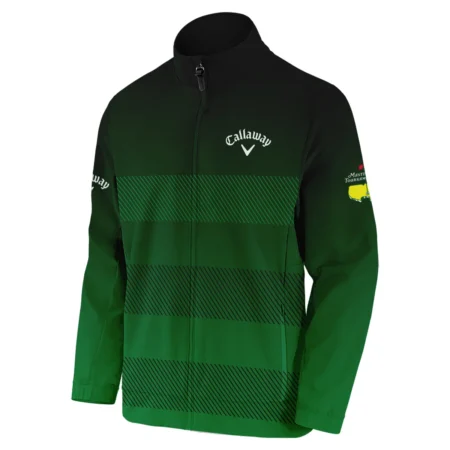 Masters Tournament Callaway Sports Stand Colar Jacket Green Gradient Stripes Pattern All Over Print Stand Colar Jacket