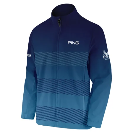 2024 PGA Championship Ping Stand Colar Jacket Dark Blue Gradient Pattern All Over Print Stand Colar Jacket