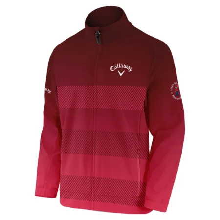 Golf Callaway 124th U.S. Open Pinehurst Sports Stand Colar Jacket Red Gradient Stripes Pattern All Over Print Stand Colar Jacket