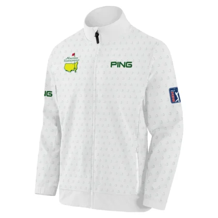 Golf Sport Masters Tournament Ping Stand Colar Jacket Sports Logo Pattern White Green Stand Colar Jacket