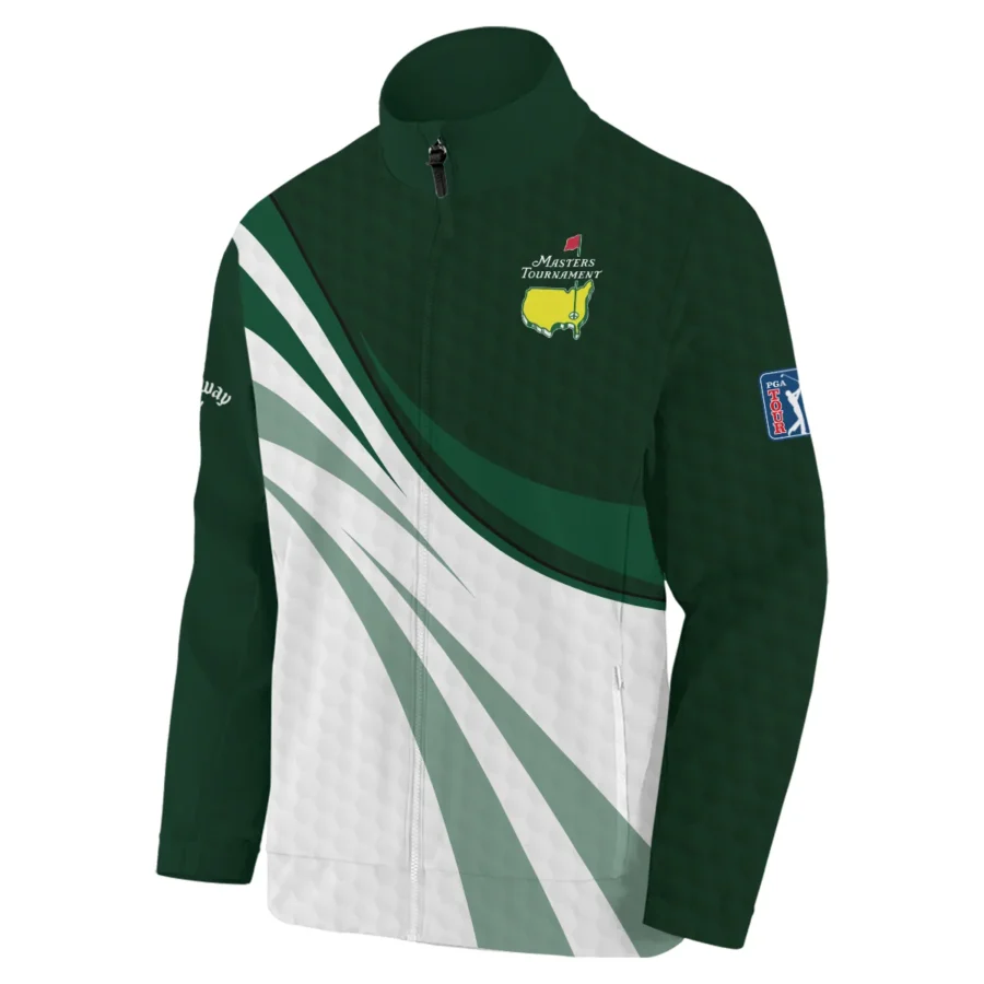 Golf Sport Masters Tournament Callaway Stand Colar Jacket Green Color Sports Golf Ball Pattern All Over Print Stand Colar Jacket