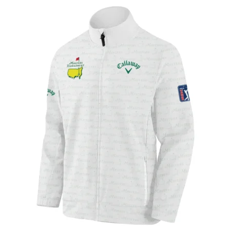 Golf Pattern Masters Tournament Callaway Stand Colar Jacket White And Green Color Golf Sports All Over Print Stand Colar Jacket
