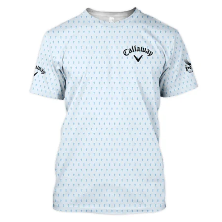 2024 PGA Championship Callaway Golf Unisex T-Shirt Light Blue Pastel Golf Cup Pattern All Over Print T-Shirt