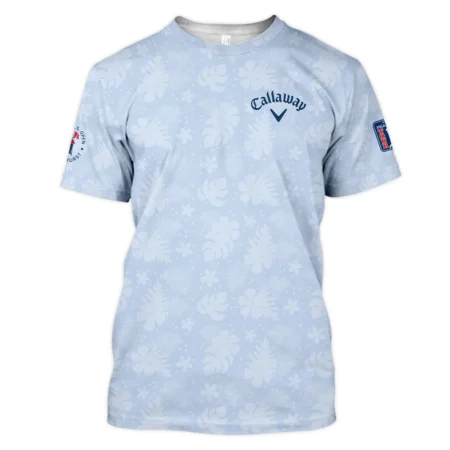 124th U.S. Open Pinehurst Callaway Golf Unisex T-Shirt Light Blue Pastel Floral Hawaiian Pattern All Over Print T-Shirt